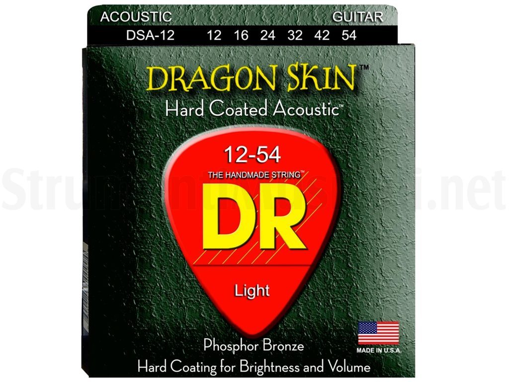 DR STRINGS DSA 12 Dragon Skin Acoustic Strumenti Musicali