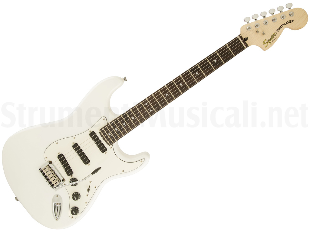 Squire Stratcaster Deluxe white ストラト エレキ Squier by Fender Affinity Series Starcaster Deluxe Olympic