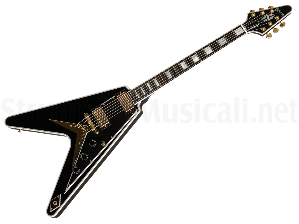 GIBSON Flying V Custom with Ebony Fingerboard Gloss Ebony
