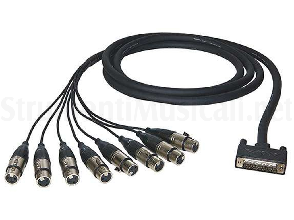 Van Damme DB25 To 8&times;XLR (4&times;Female 4&times;Male) IN/OUT Loom - Custom Lynx