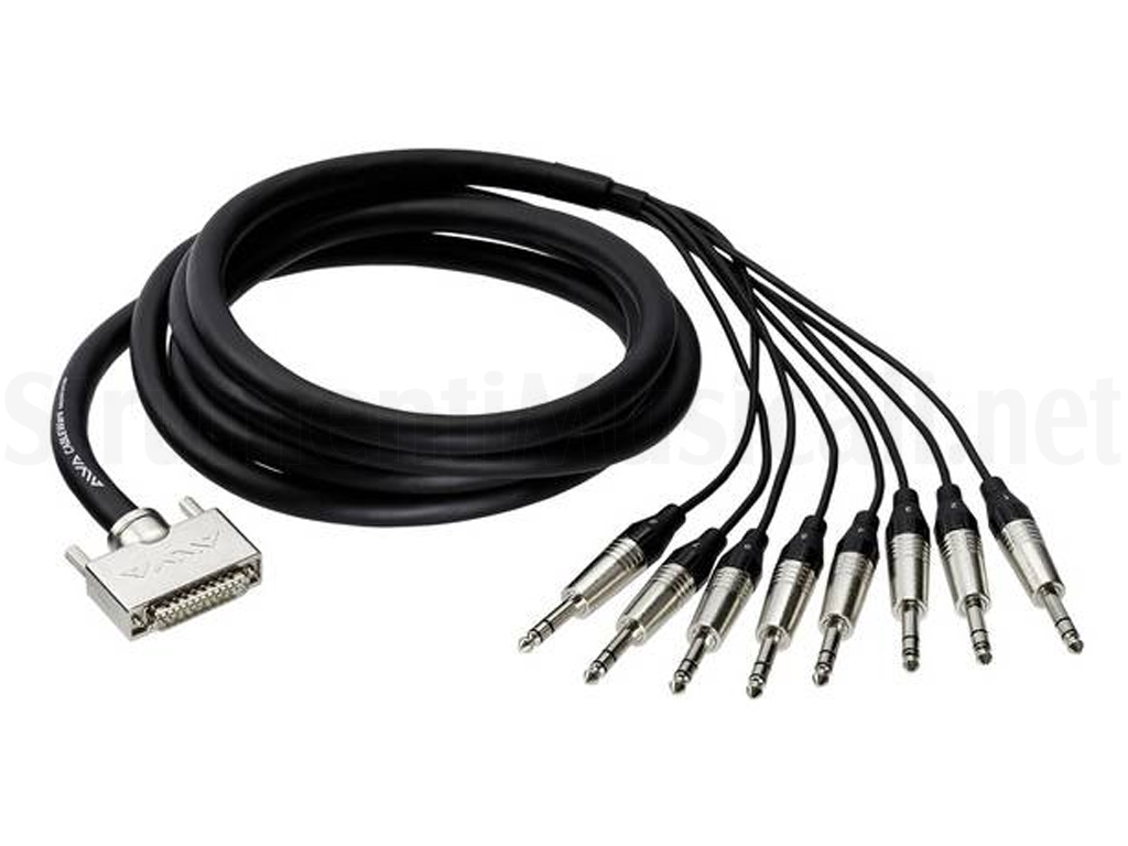 【美品】ALVA D-Sub25 to 8x TRS ケーブル 2m（2セット） ALVA D-sub 25 - 8 TRS Stereo 2m | Strumenti Musicali .net