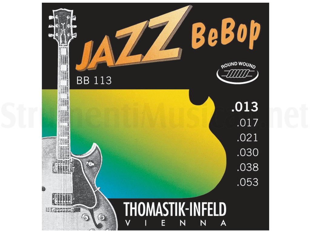 Corde Guitare électrique Thomastik Jazz Bebop .021 Nickel – Son Jazzy Pétillant, Fil Roundwound – Pour Guitare électrique