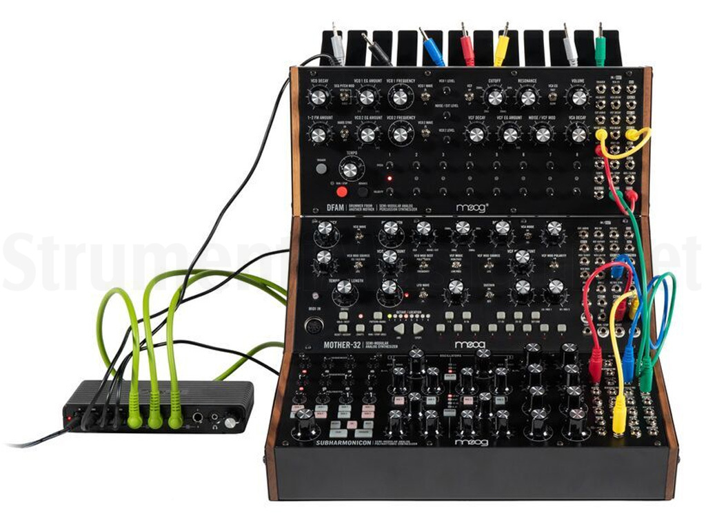 【tig3ti】MOTHER-32 & DFAM Moog DFAM & Moog Mother 32 With Moog 2-Tier Case Bundle | Gear4music