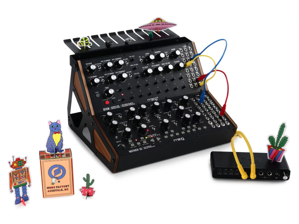 MOOG Sound Studio: Mother-32, DFAM, Summing Mixer, 2-Tier Rack Kit