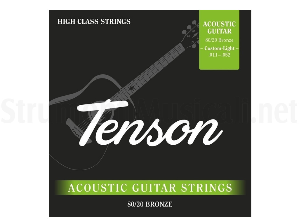 Tenson　80/20　Bronze　Custom　GEWA　Light　Strumenti　Musicali　Acoustic　Strings　Guitar　011/052