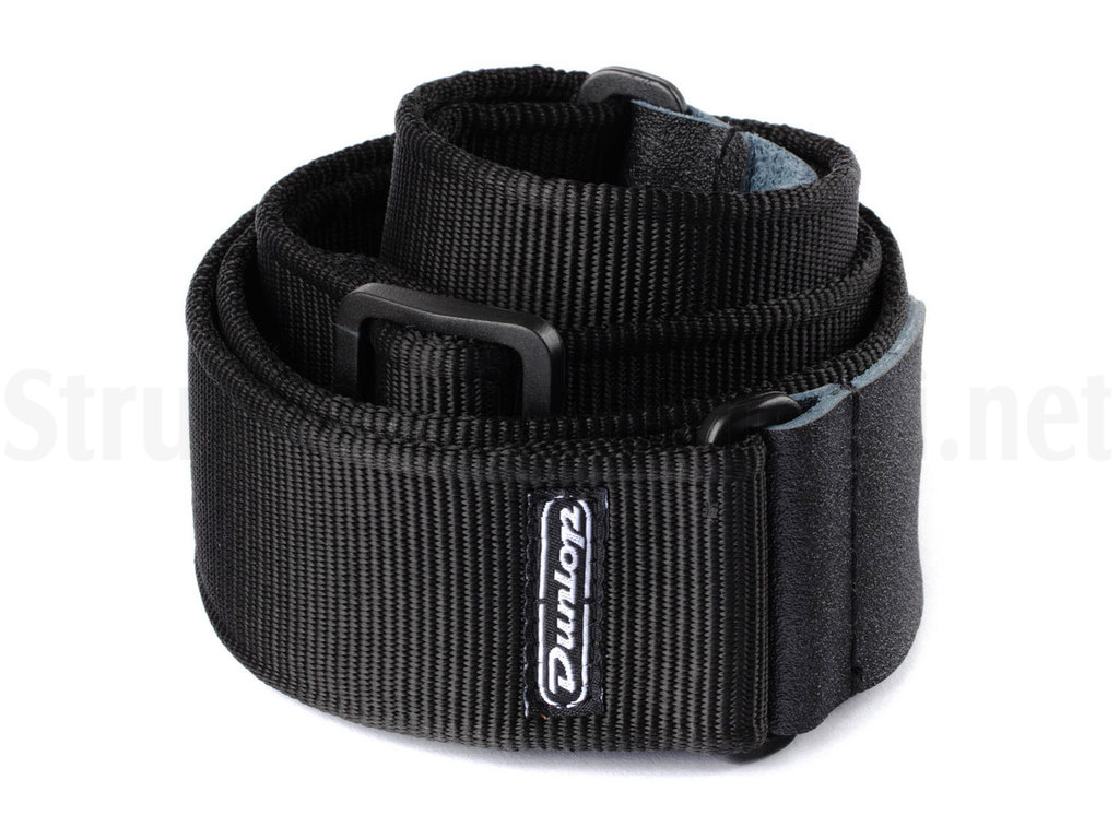 Tracolla Per Chitarra Dunlop D38-09BK - Nero, Tessuto Jacquard, Reggiacollo Imbottito, Larghezza 2 Pollici - Foto 2