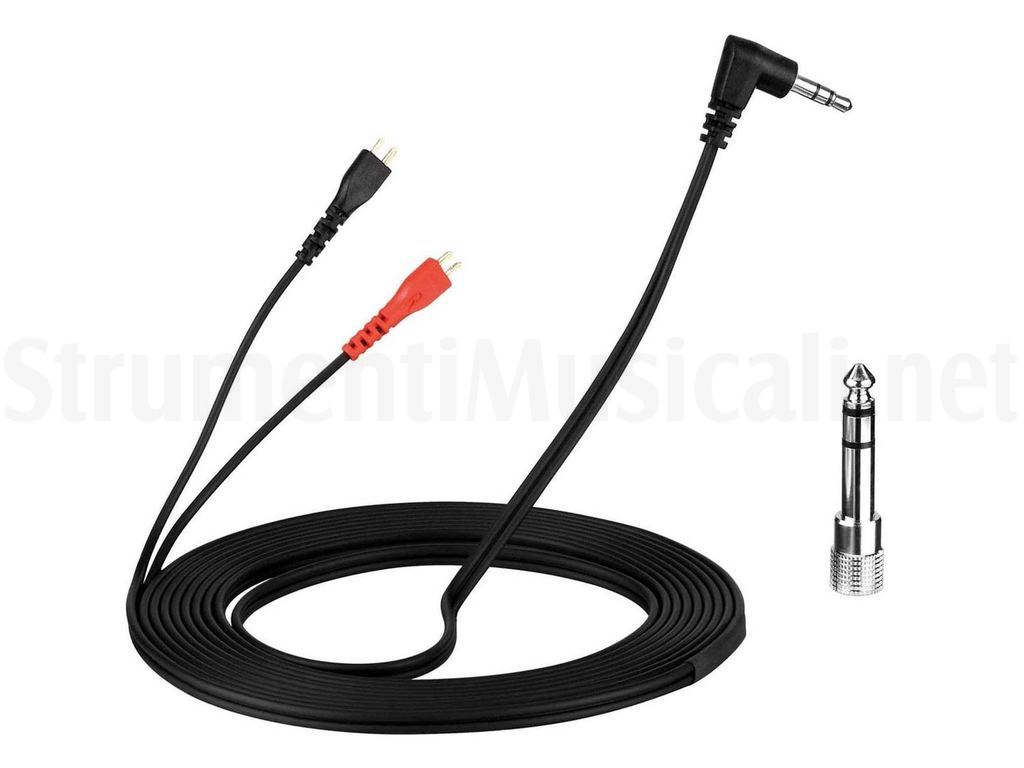 Cavo Audio Di Ricambio Per Cuffie Sennheiser HD6 MIX, HD7, HD8 - 3 Metri, Jack 3.5mm Con Adattatore 6.35mm