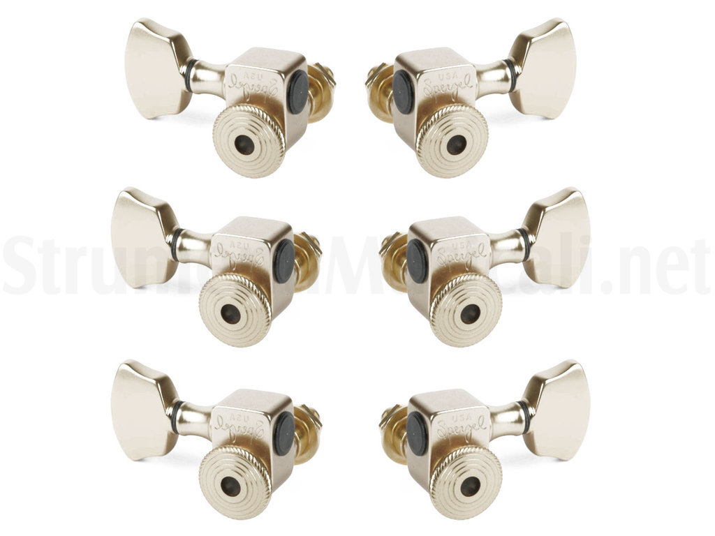 Meccaniche Per Chitarra Acustica - Set 3L3R In Acciaio, Per Chitarre Semi-Chiuse - Foto 5