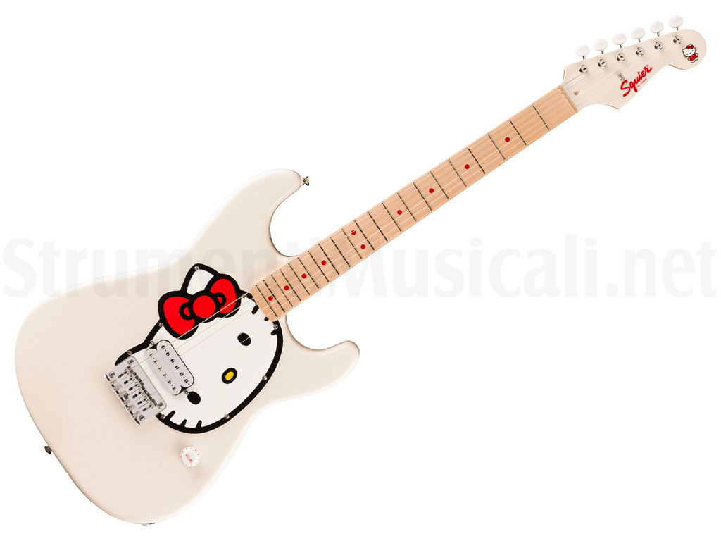 FENDER X Hello Kitty Stratocaster MN White | Strumenti Musicali .net