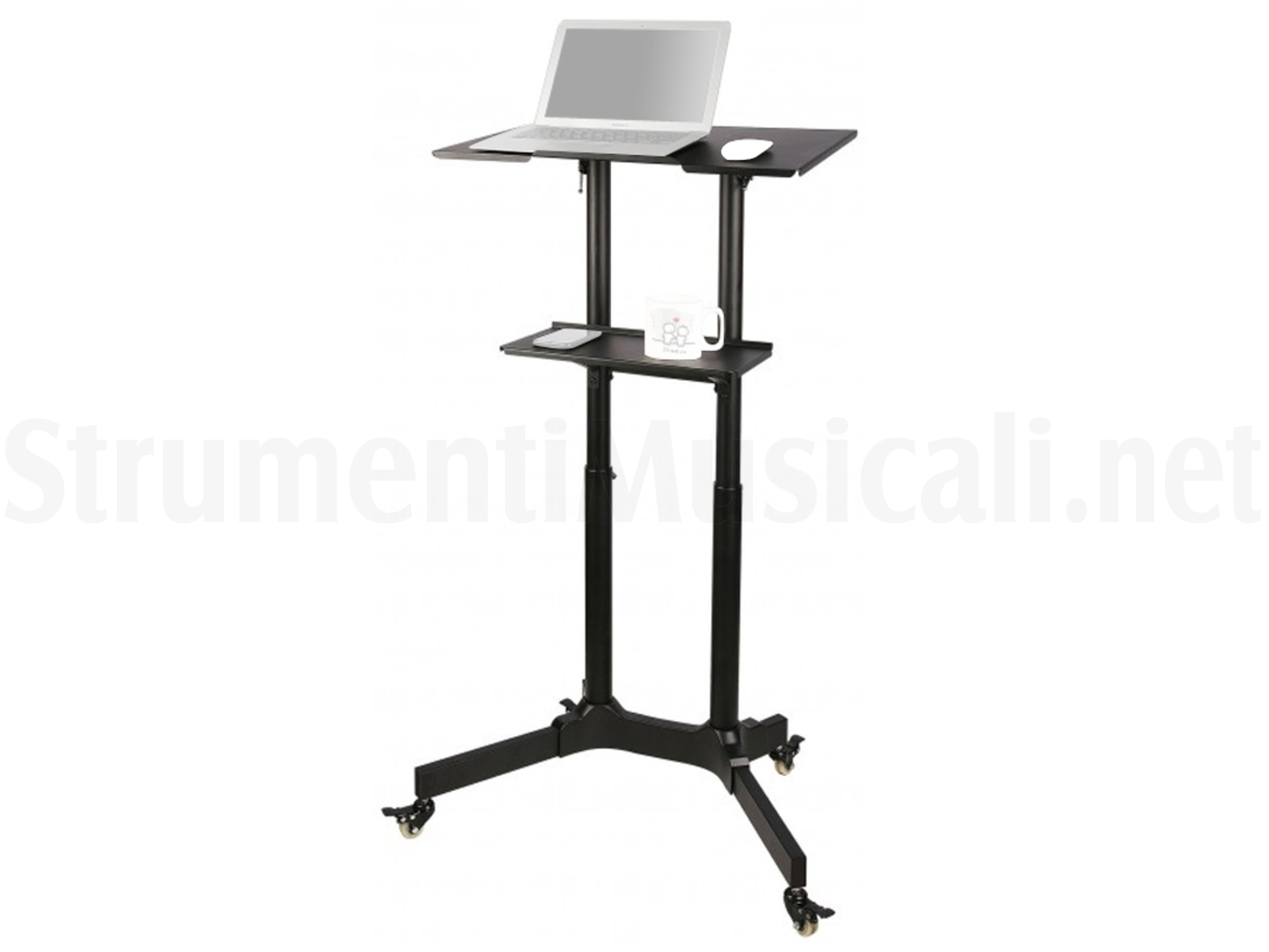 Carrello Portatile Mobile Ergotron Neo-Flex – Per Laptop Fino A 17,3", Regolazione Altezza, Ruote Bloccabili