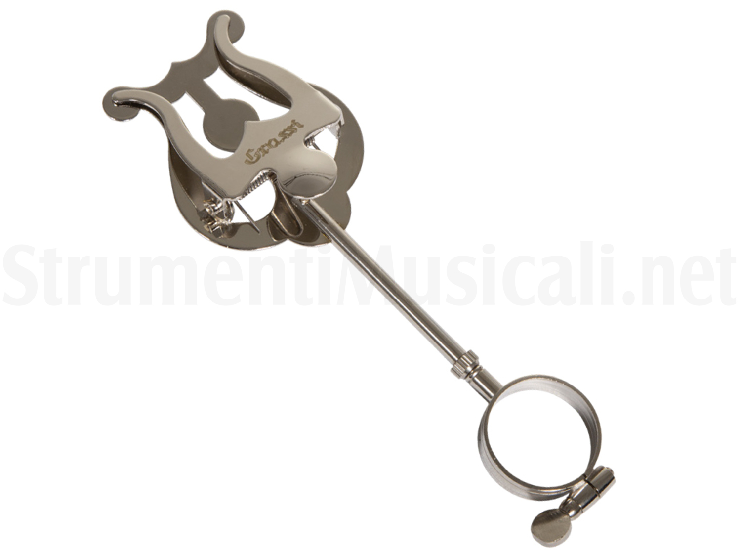 Letturino A Lira Per Clarinetto - Porta Spartito Nichelato Con Feltro Protettivo