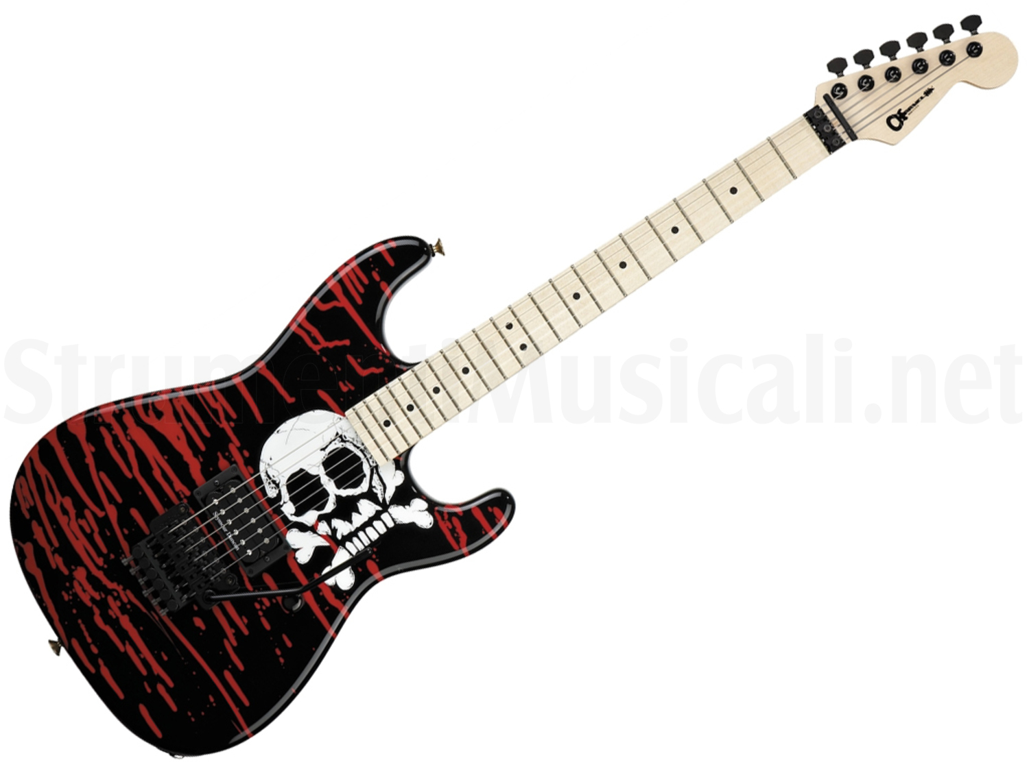 Charvel Warren Demartini Signature Pro-mod Blood And Skull, Maple Charvel Warren Demartini Signature Pro-mod Blood And Skull, Maple