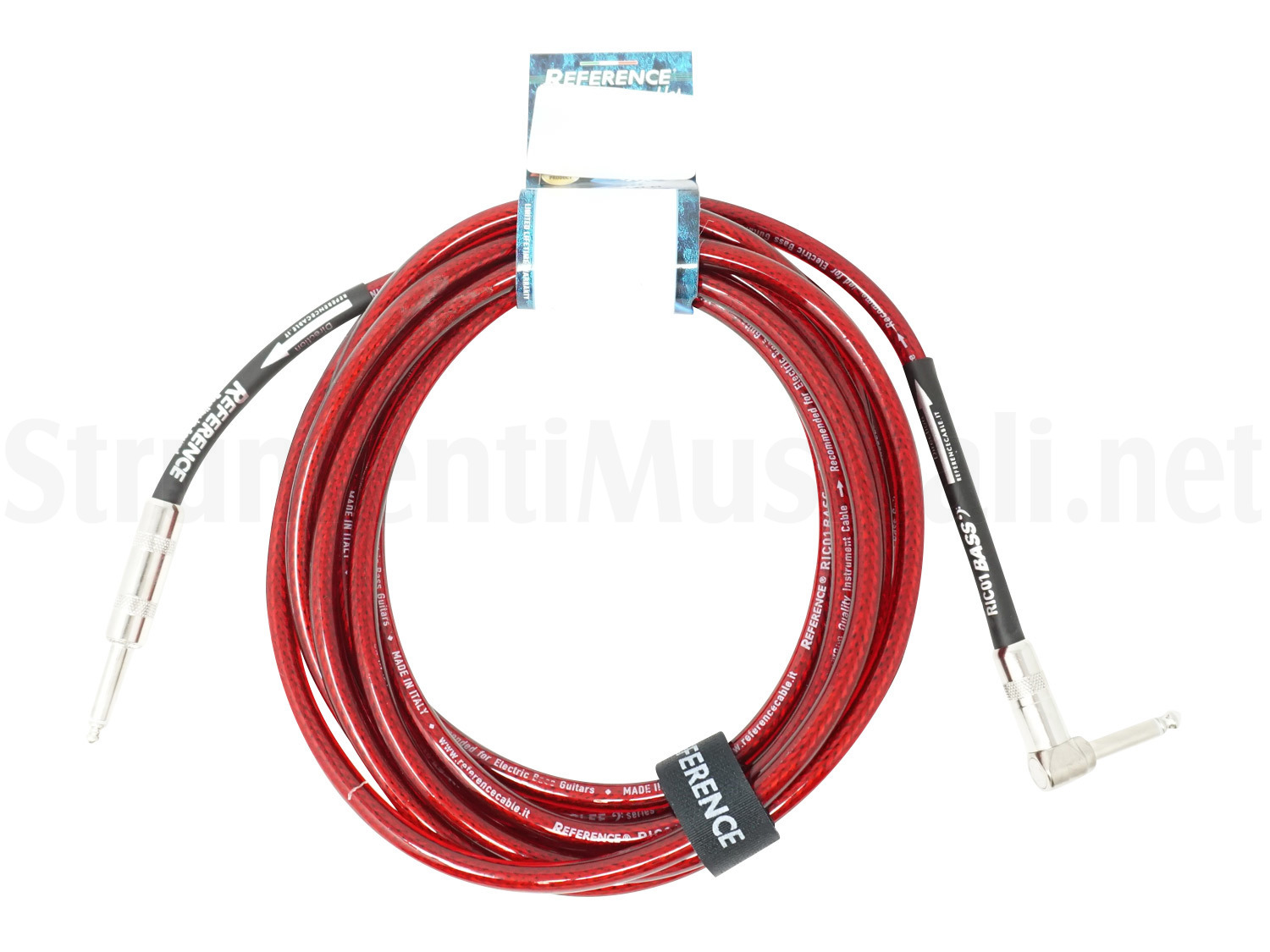 シリアルシール付 Reference Cables RIC01 BASS-RED ストレート?L字 3m
