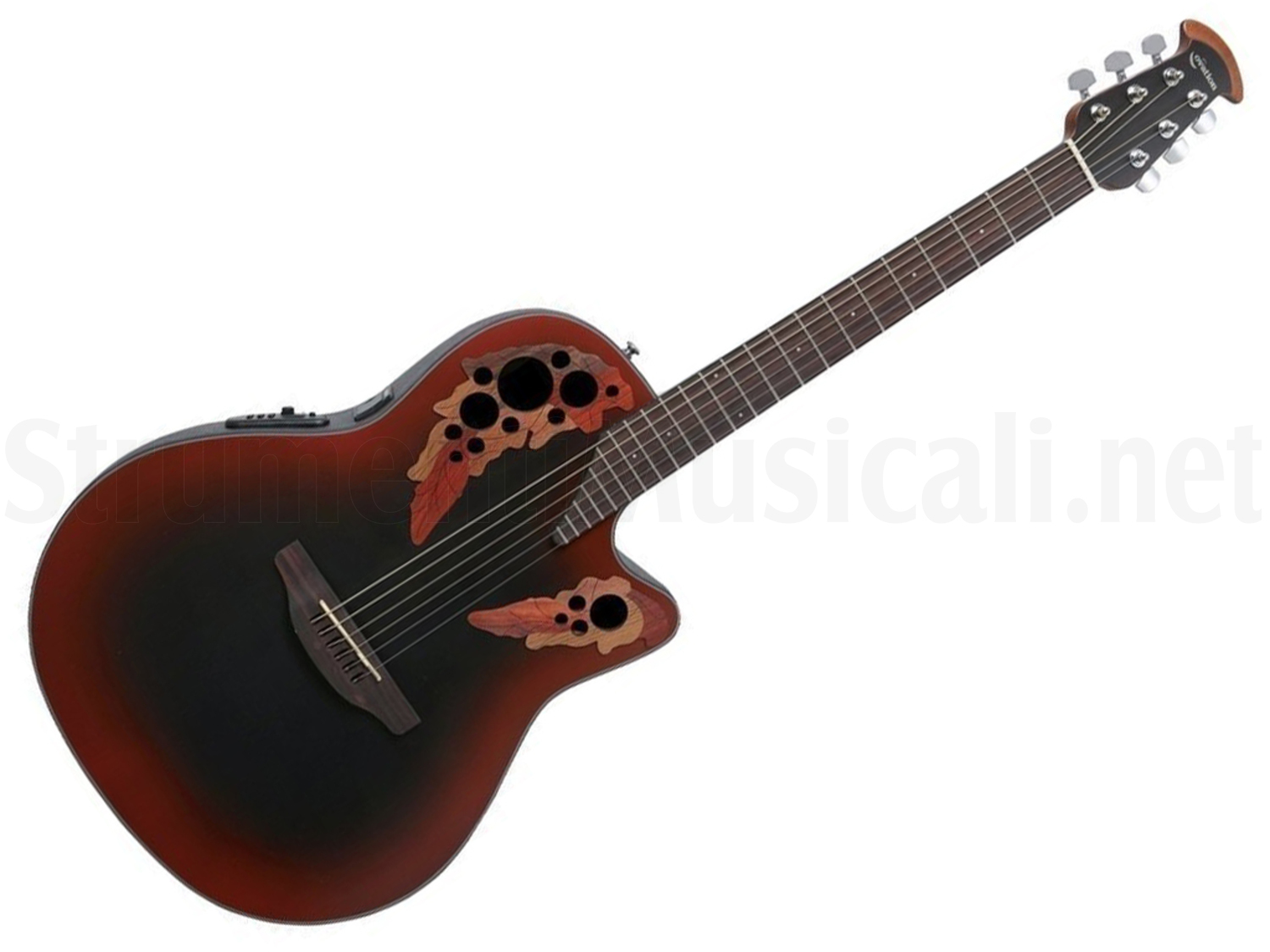OVATION CE44-RRB-G Celebrity Elite High-Gloss Reverse Red Burst ...