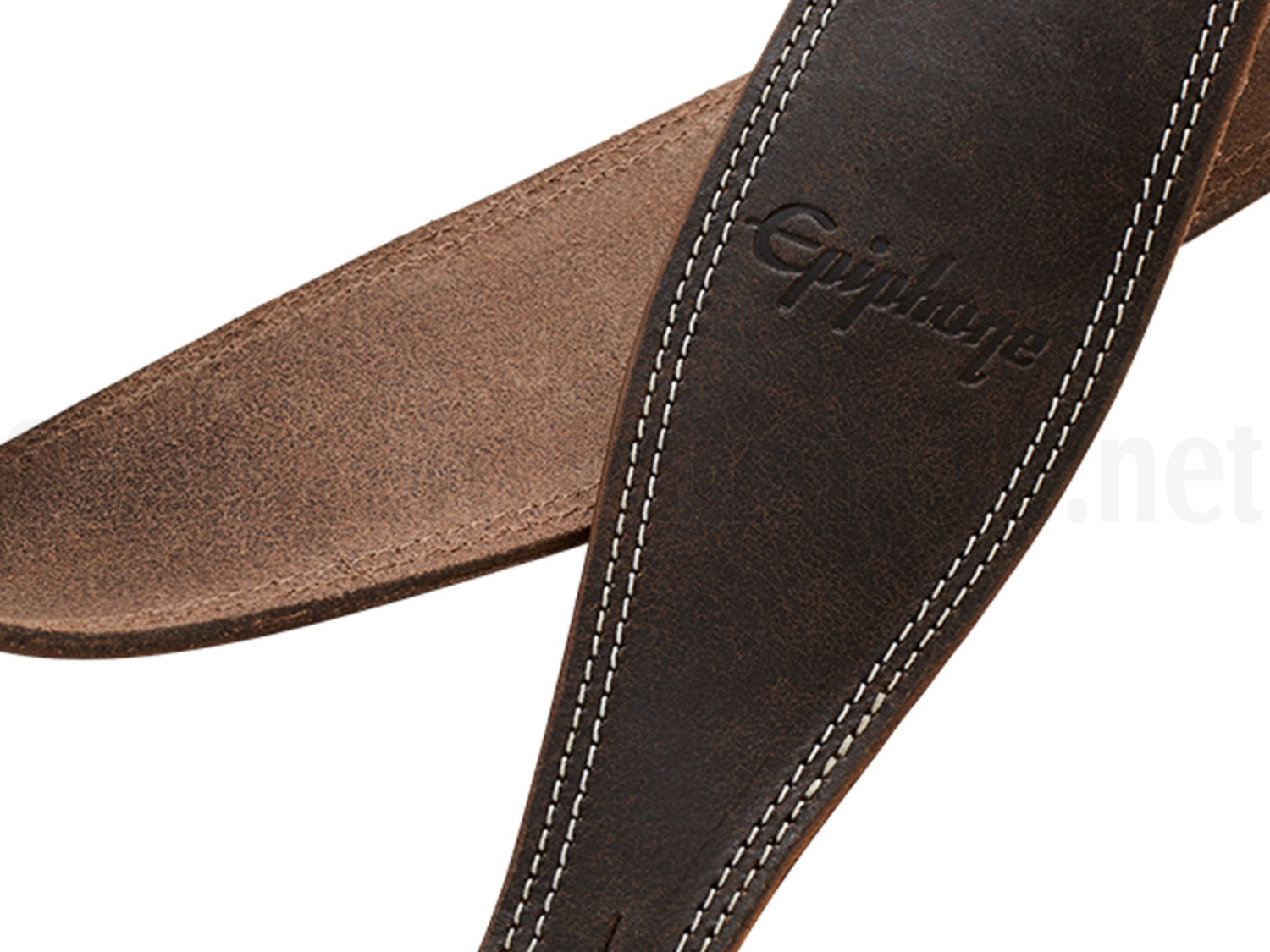 EPIPHONE Premium Leather Guitar Strap Brown Strumenti Musicali