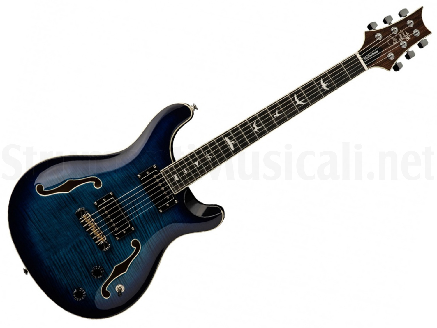 Prs Se Hollowbody Ii Faded Blue Burst Strumenti Musicali Net