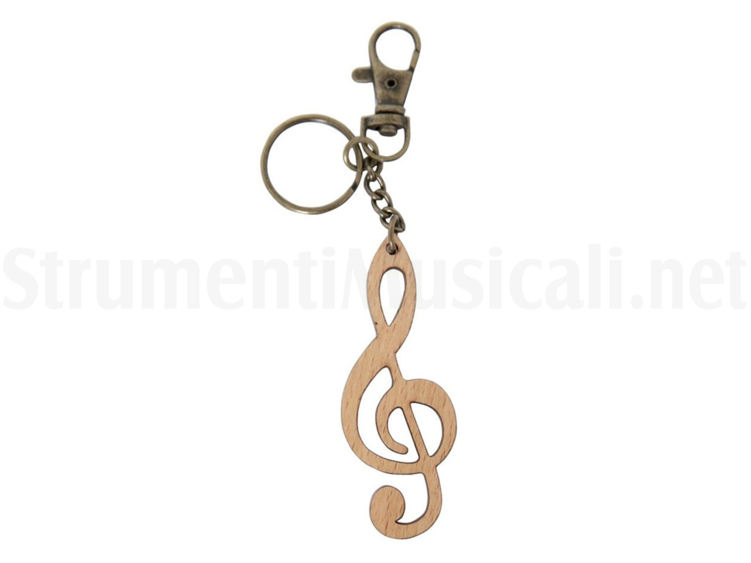 Segnaposto a tema musica - chiave di violino in legno di betulla
