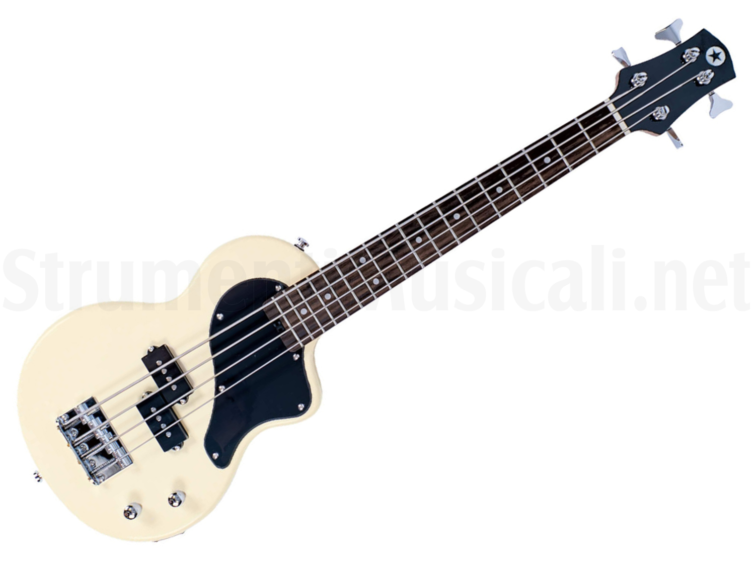 Blackstar Carry-On Mini Guitare Electrique Vintage White - Guitare Voyage Enfants/Adultes