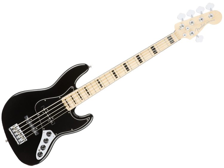 FENDER American Elite Jazz Bass V MN Black | Strumenti Musicali .net