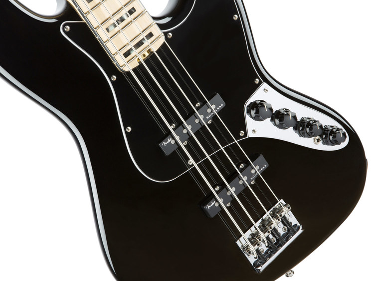 FENDER American Elite Jazz Bass MN Black | Strumenti Musicali .net