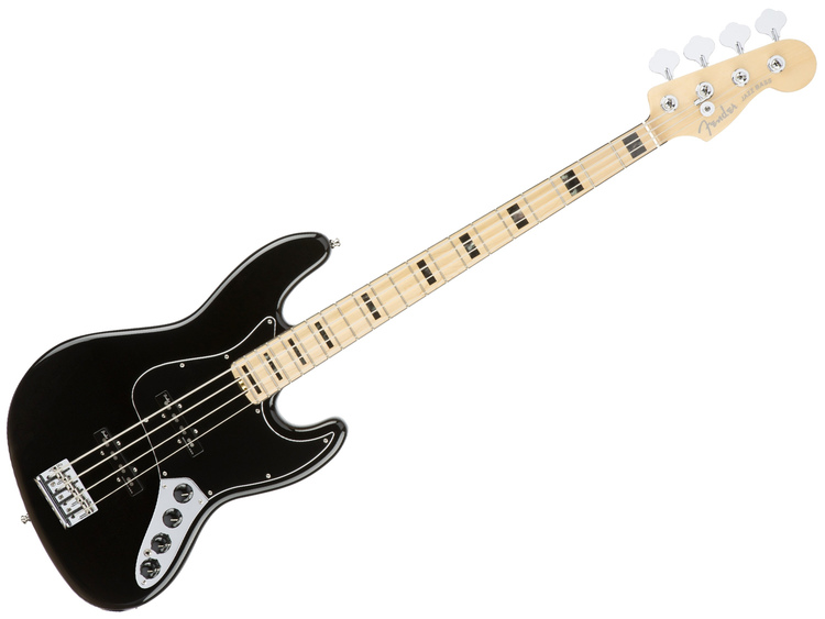 FENDER American Elite Jazz Bass MN Black | Strumenti Musicali .net