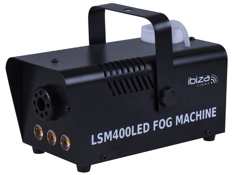 IBIZA LSM400LED Black Mini Fog Machine with Led