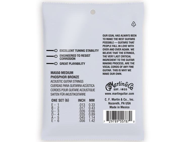 Martin & Co. MA550 Authentic SP Medium Phosphor Bronze 13-56 | Your Music Online Martin & Co. MA550 Authentic SP Medium Phosphor Bronze 13-56 | Your Music Online