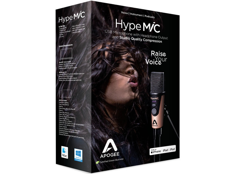 Apogee MiC Plus, il microfono professionale per registrare con Mac, iOS e  PC 