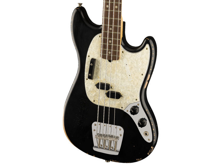 FENDER JMJ Road Worn Mustang Bass RW Black | Strumenti Musicali .net