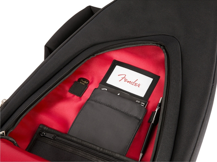 Custodia Per Chitarra Elettrica Fender Economy Borsa Per Chitarra Elettrica | Imbottitura 5mm | Tasca Accessori | Nero Custodia Chitarra Elettrica Imbottita - 6