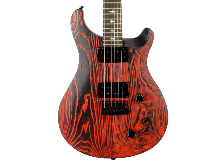 PRS SE Custom 22 Sand Blasted Swamp Ash Fire Red Limited