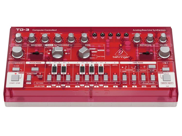 BEHRINGER TD-3-SB Transparent Red