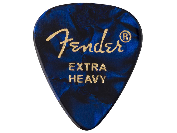 FENDER 351 Shape Premium Picks Extra Heavy - Blue Moto (12 Count)