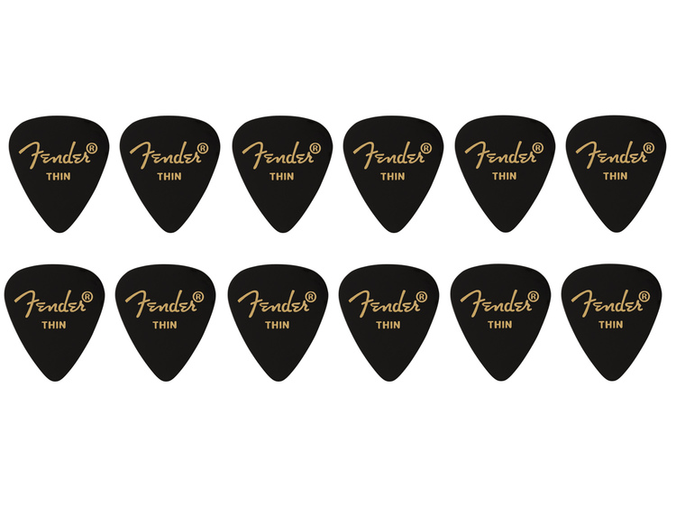 Plettri Sottili Fender Plettri Fender 351 In Celluloid A Scacchi - Confezione Da 12 Pezzi, Spessore Sottile Plettri Chitarra Celluloide Scacchi Sottili 351