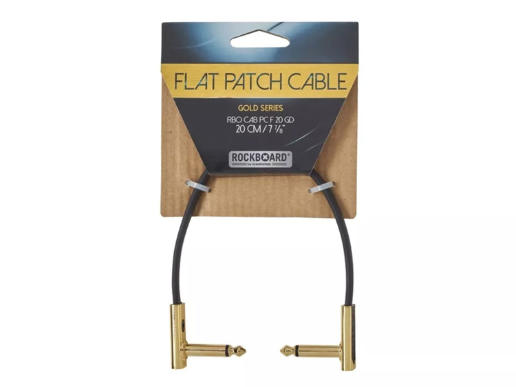 RockBoard Cavo Patch Piatto Oro 1,47' | Warwick | Connettori Angolari Dorati