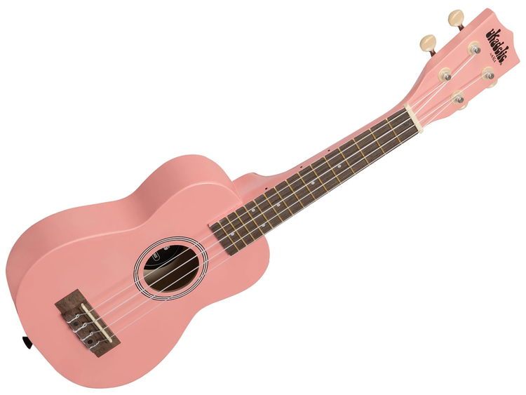 Ukulele Soprano Kala Ukadelic, Finitura Opaca Tinta Unita Razzle Dazzle, In Pioppo, Corde Aquila Super Nylgut, Con Borsa Inclusa