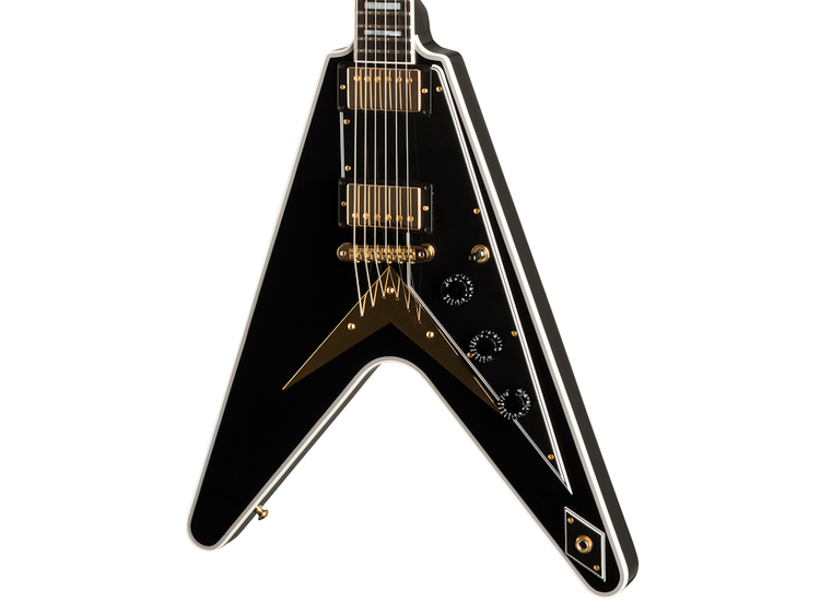 GIBSON Flying V Custom with Ebony Fingerboard Gloss Ebony