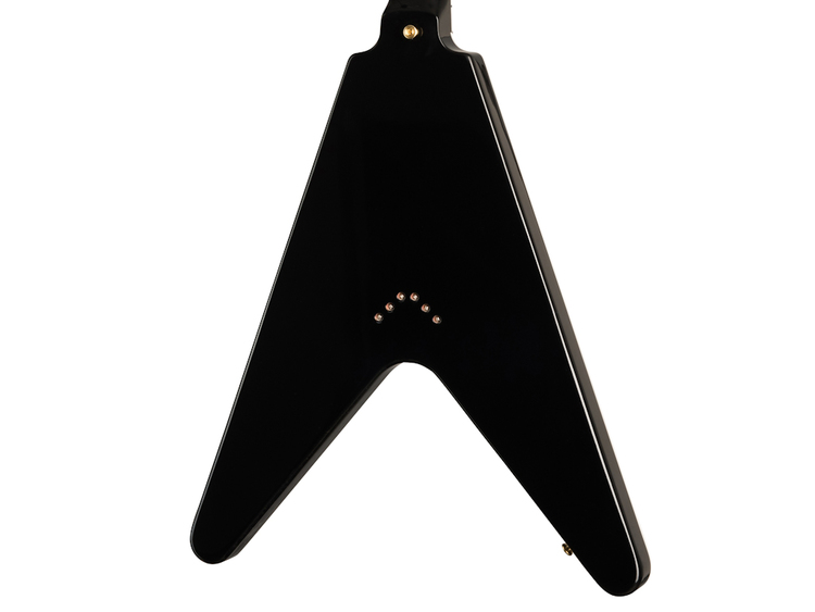 Chitarra Elettrica Custom Shop Flying V Black - Corpo Mogano Tastiera HPL 22 Tasti Destra