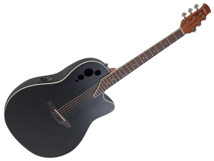 Ovation Applause エレアコ AE44II-5 ケース付 OVATION AE44II-5 Applause Elite Mid Cutaway Satin Black