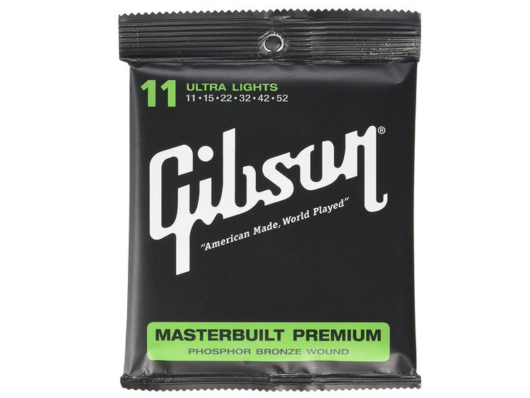 Gibson Coated Phosphor Bronze Acoustic Guitar Strings - Ultra-Light