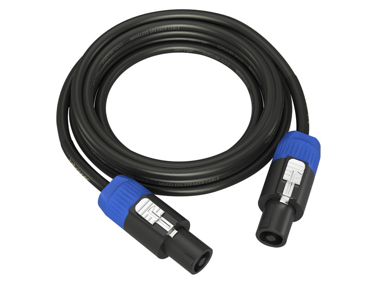 MEIRIYFA Cavo Speakon 2,5 Metri – Maschio-Maschio, Twist Lock, Per Altoparlanti E Subwoofer Da Palco
