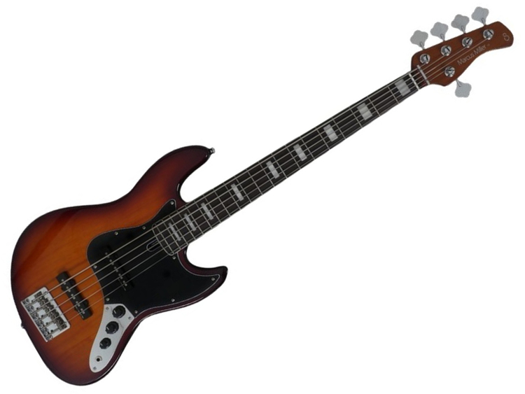 Pickguard Per Basso Jazz 5 Corde - Effetto Madreperla Invecchiato - Protezione Per Fender - 2