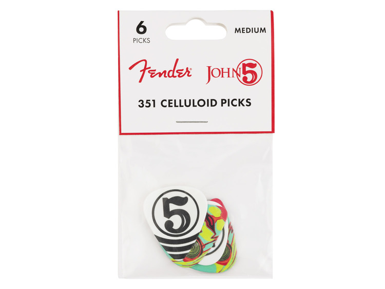 Médiator & Onglet Fender 351 Classic Celluloid Medium White - Foto 9