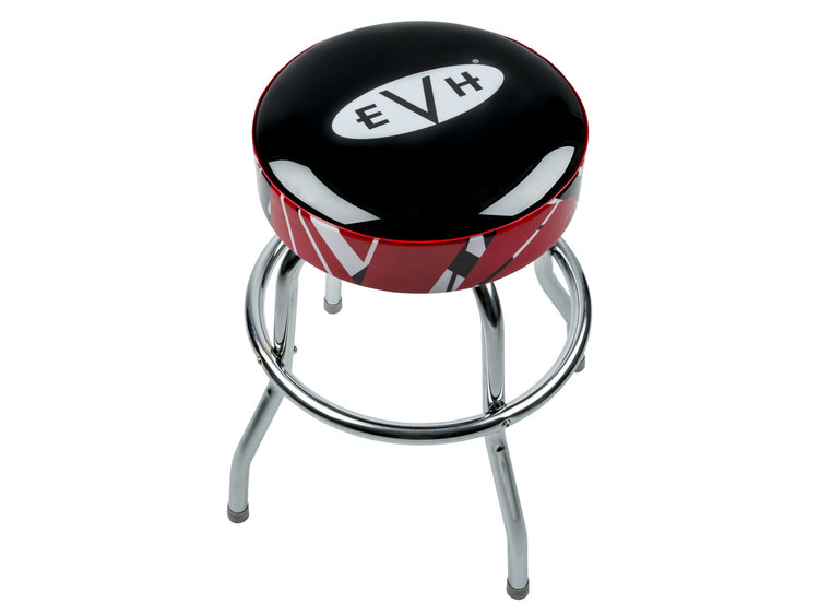 EVH Logo Barstool with Striped Trim 24 EVH Logo Barstool with Striped Trim 24