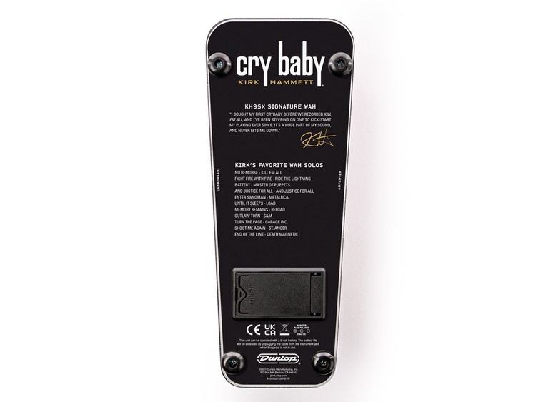 Dunlop Batteriefach für Cry Baby black