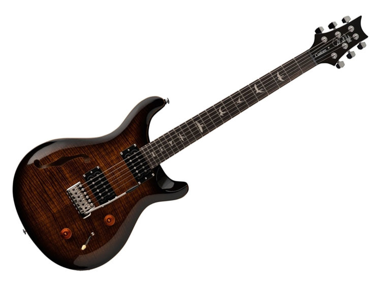 PRS SE Custom 22 Semi-Hollow Violin Top Black Gold Burst