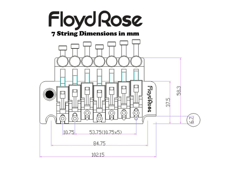 Ponti E Componenti Ffalstaff Ponte Tremolo Su Licenza "Floyd Rose - Foto 4