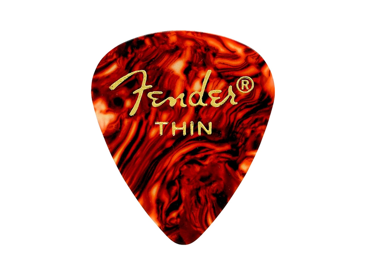 Fender Fine Electric Pick Tin - 12 Plettri In Celluloide | Forma 351, Spessori Mix, Colore Tortoise Shell - Foto 6
