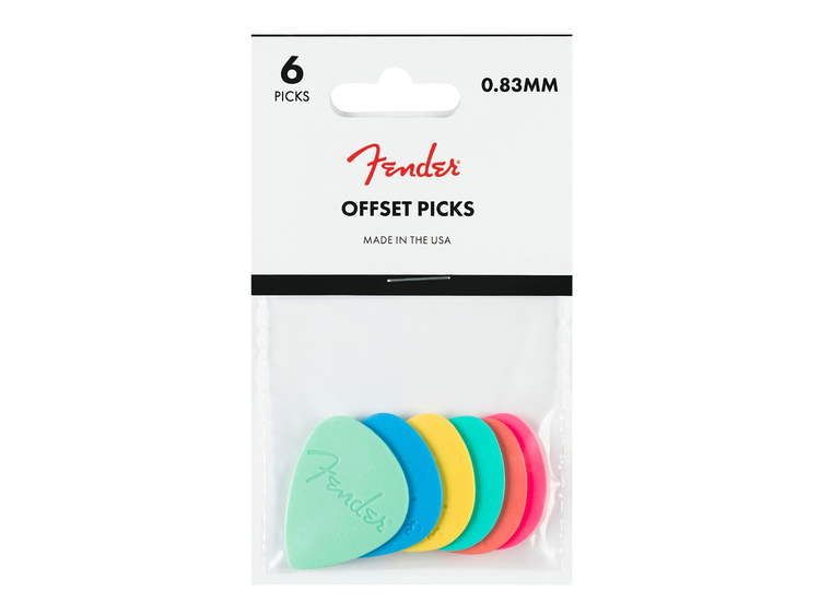 Plettri Per Chitarra Fender Originali - Set Da 6 Colori Misti - Nuovi In Blister