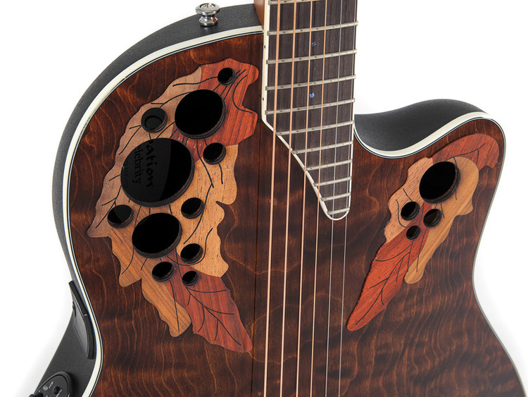 OVATION CE48P Celebrity Elite Plus Super Shallow Tiger Eye
